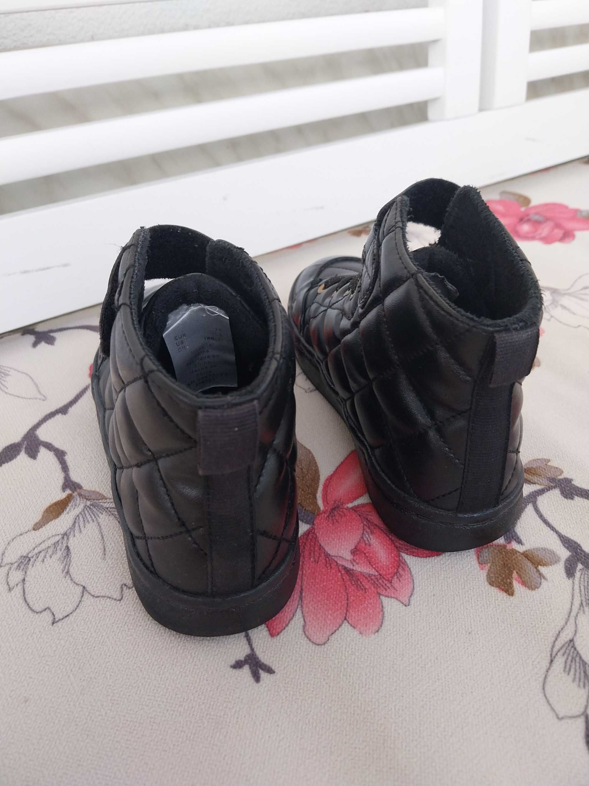 Pantofi sport înalți căptușiți fete, negru, H&M, marime 29.
