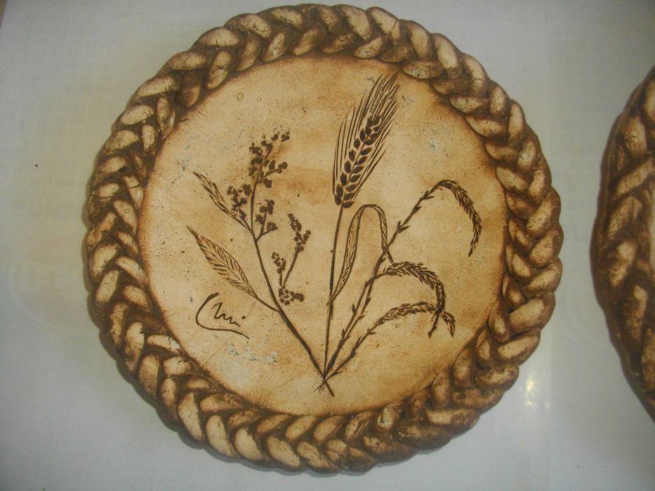 Стари Декоративни Фигурални Чинии-Ръчни-За Окачване-Големи-ф280/ф220мм