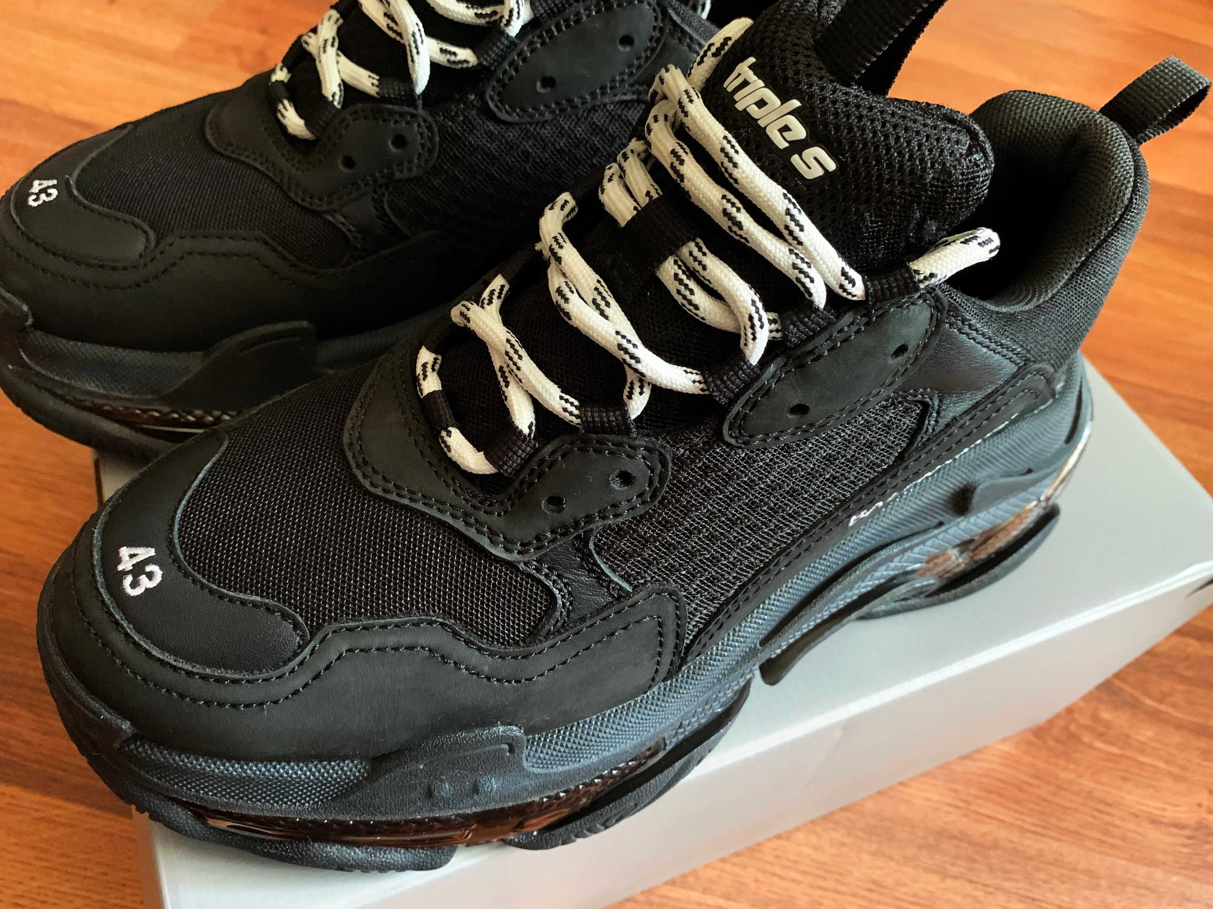 Sneakers BALENCIAGA TRIPLE S Clear Sole_Full Black_Marime 43_ORIGINALI