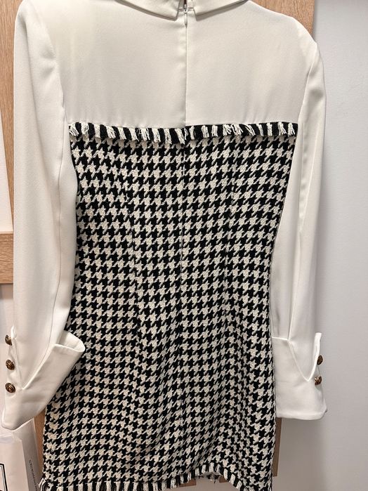 Rochie office stil cămașă și tweed