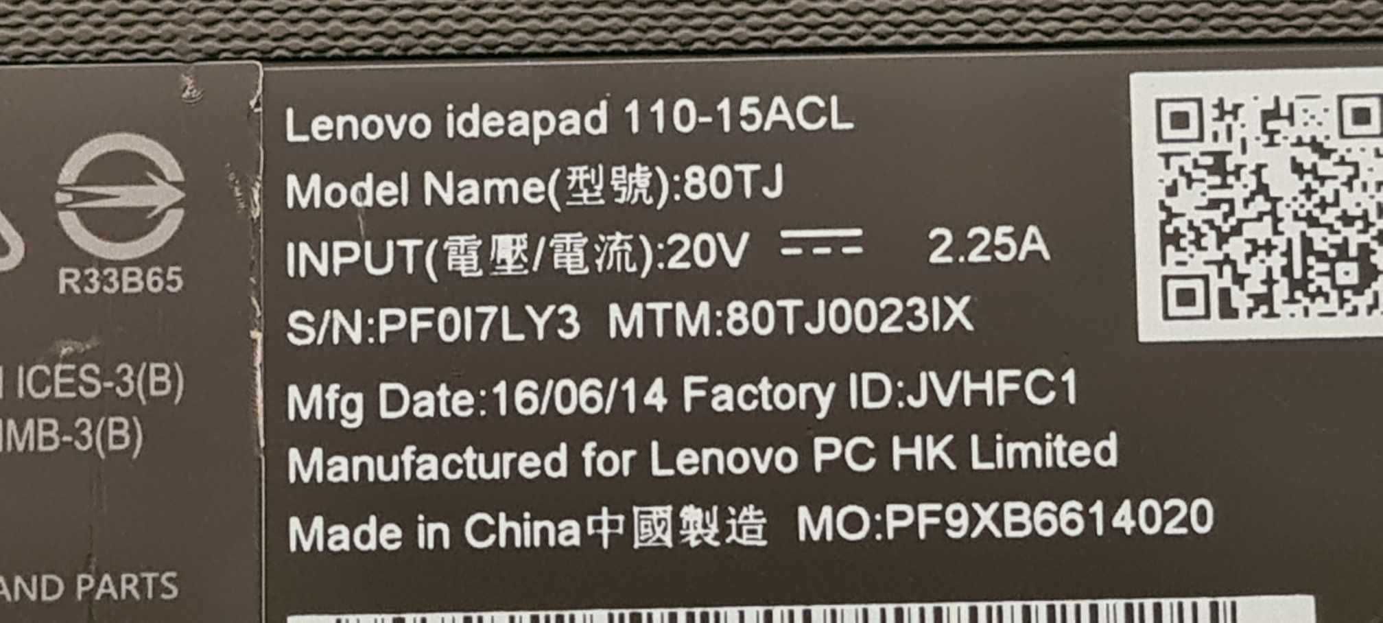 Dezmembrez laptop Lenovo Ideapad 110-15ACL,placa de baza functionala