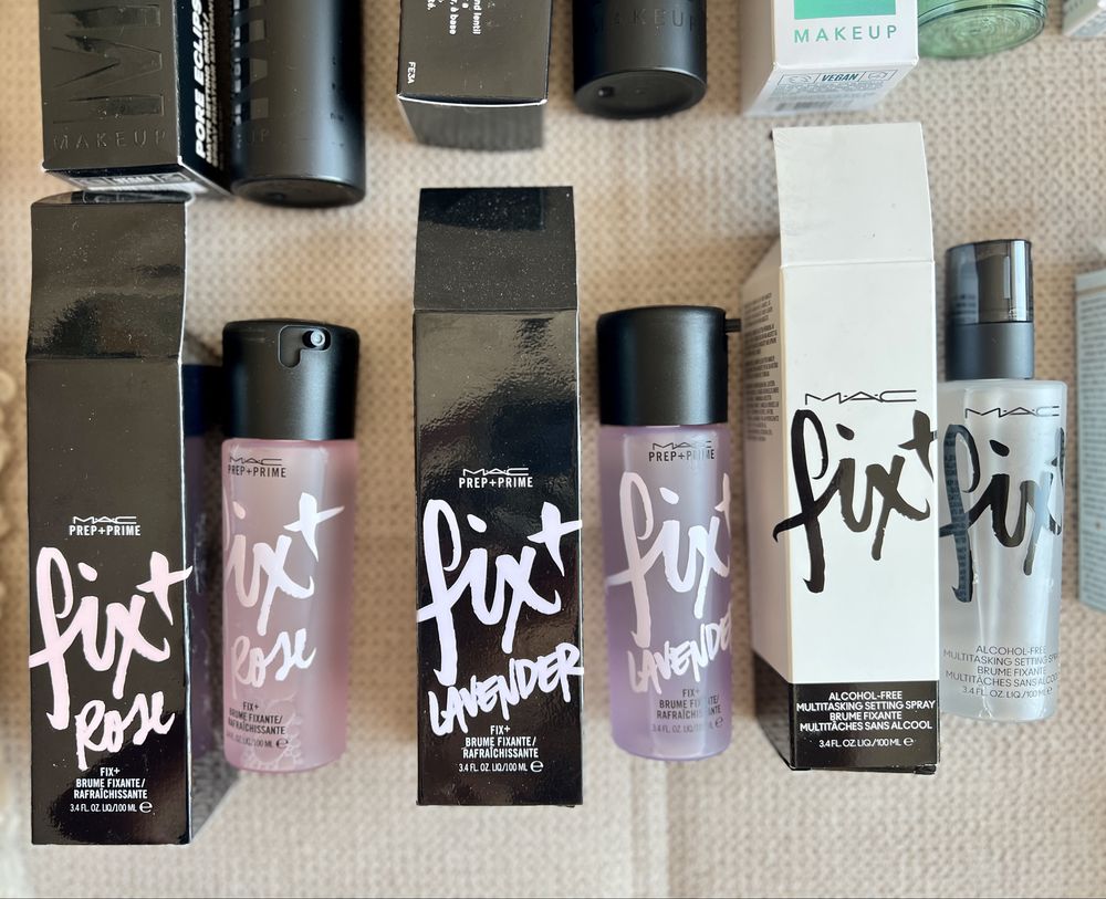 Бази, пудри и спрейове Laura Mercier, Milk, Too Faced, NARS, Mac