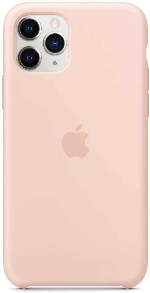 Husa iPhone 11 Pro Silicone Case Pink Sand, MWYM2ZM/A, originala Apple