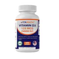 Vitamatic Витамин D3 5000 МЕ (125 мкг) — 500 мягких таблеток