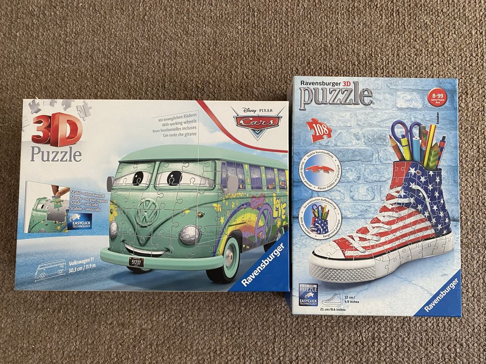 3D пъзели Ravensburger Колите ретро бус и Кец моливник