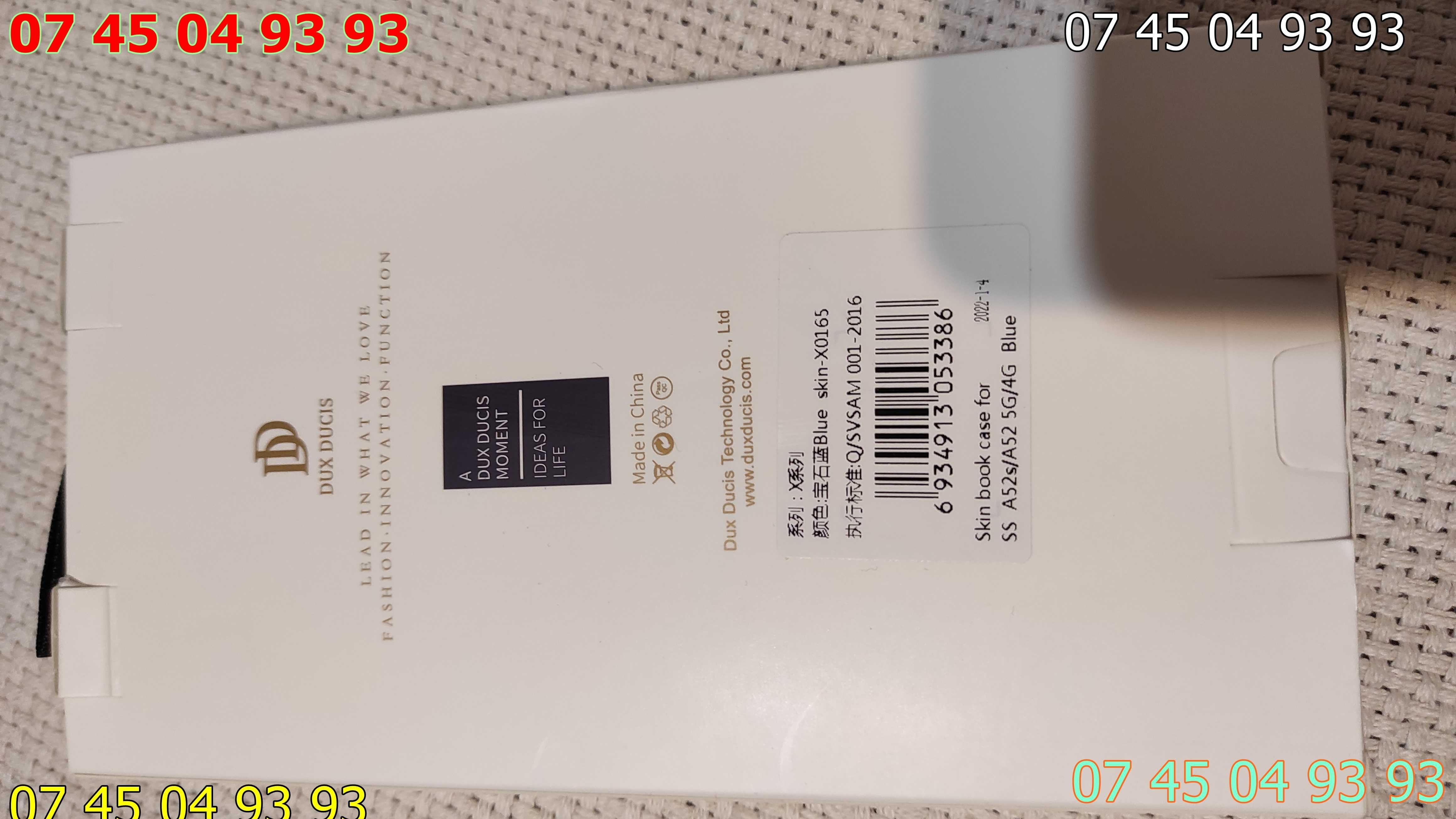 husa tip carte flip albastra Samsung A52 A52S Noua
