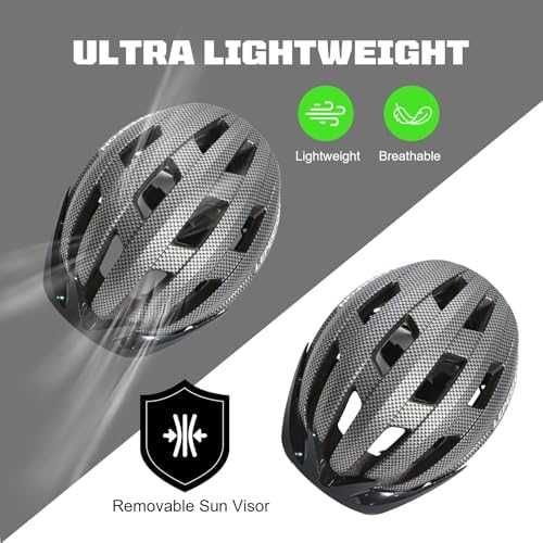 Нова Лека регулируема каска за колоездене колело с визьор и вентилация