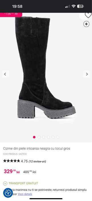 Cizme piele Dasha 36