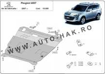 Scut motor metalic Peugeot 4007 2007- 2012 - otel 2mm