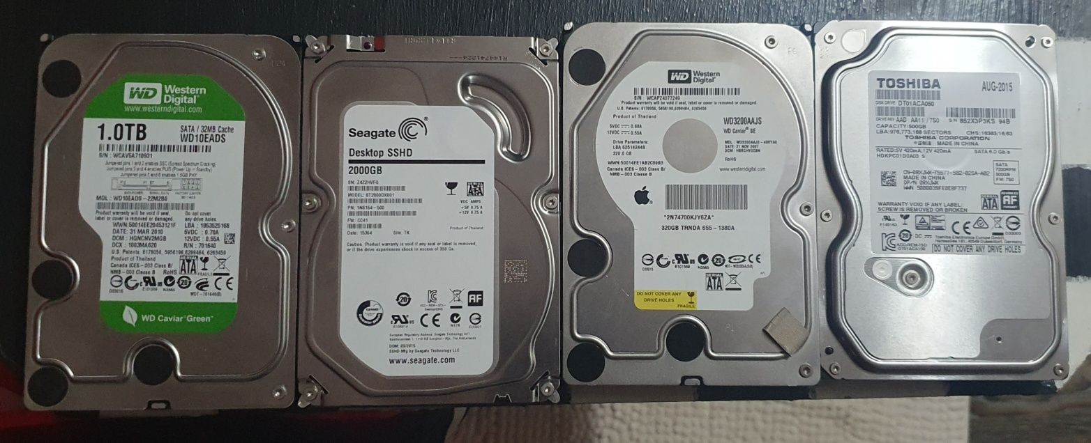 Hard disk 320Gb, 500Gb 1TB