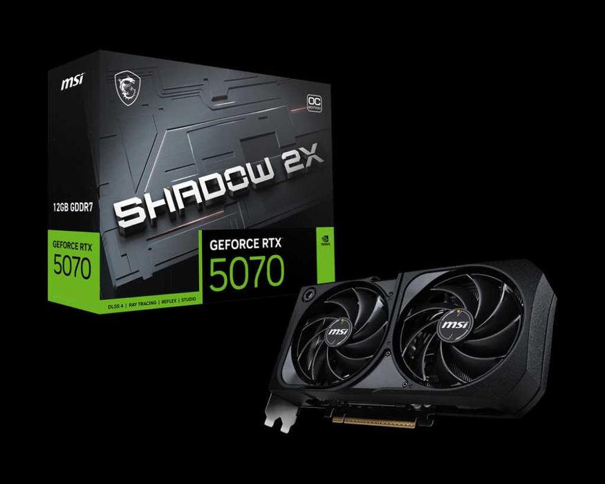 Видеокарта MSI GeForce RTX 5070 12G SHADOW 2X OC, 12Gb GDDR7 192-bit