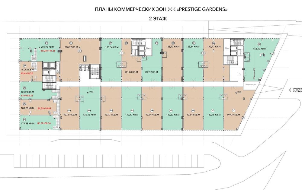 PRESTIGE GARDENS — аренда под бизнес в центре города, удобное локация.