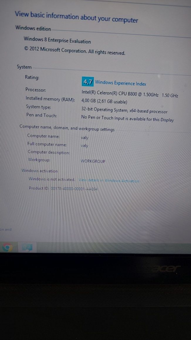 Vând laptop Acer Aspire 5349