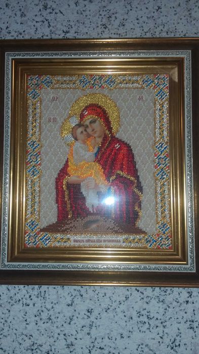 Иконы из  чешского бисера. Ручной работы