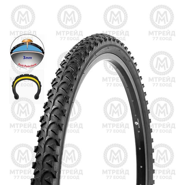 Въшна вело гума WRANGLER (24x1.95) (26x1.95), Защита от спукване - 3mm