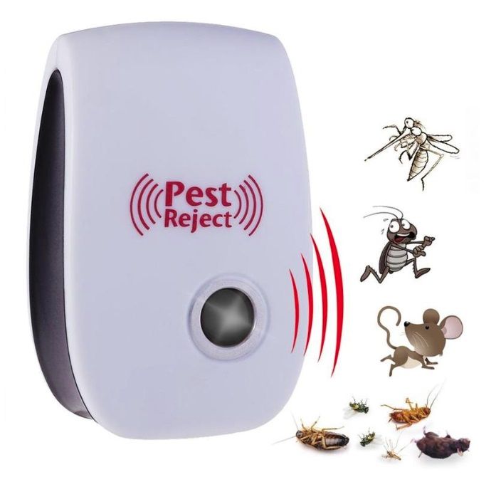 Ултразвуков уред против вредители комари насекоми мишки паяци Pest Rej
