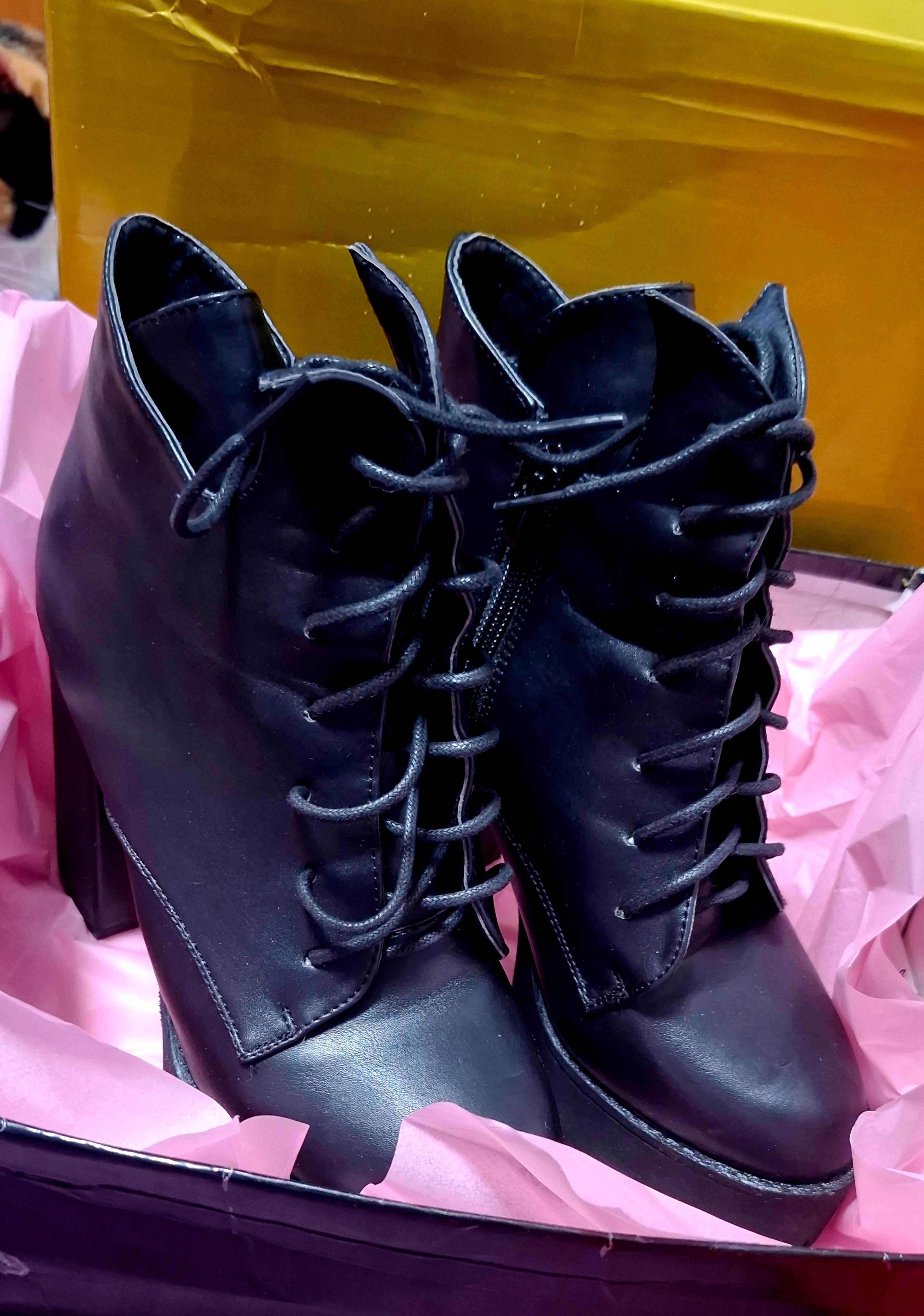 Botine Dama cu toc - Black