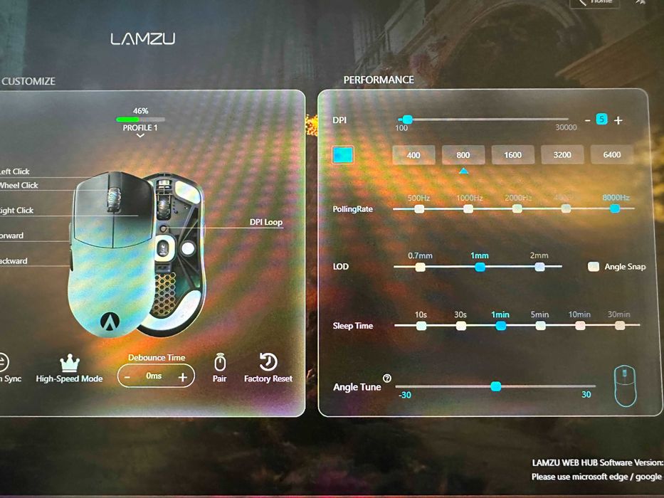 Геймърска Мишка Lamzu Maya X 8000 hz