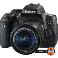 Aparat Foto Canon EOS 750D DSLR, 24.2 MP + Obiectiv | UsedProducts.Ro