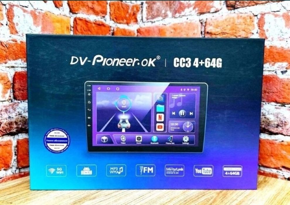 Автомагнитола Андройд 9дюйм Pioneer Ok  Cc3 4-64гб