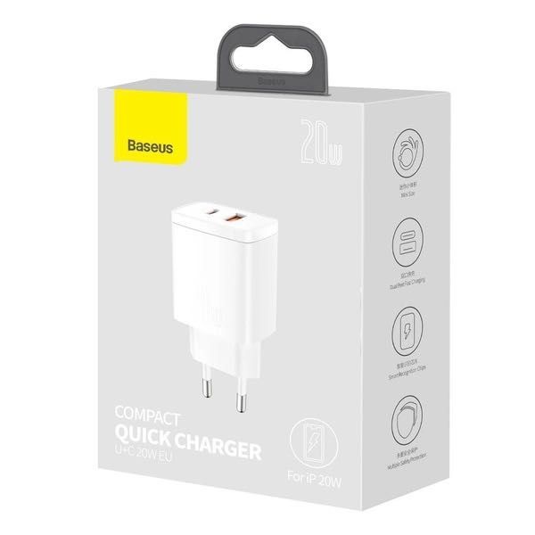 Зарядно устройство Baseus USB към USB Type C 20W 3A Quick Charge