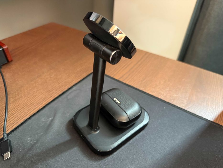 Stand incarcator MagSafe wireless metalic Spiegen pt iPhone + AirPods