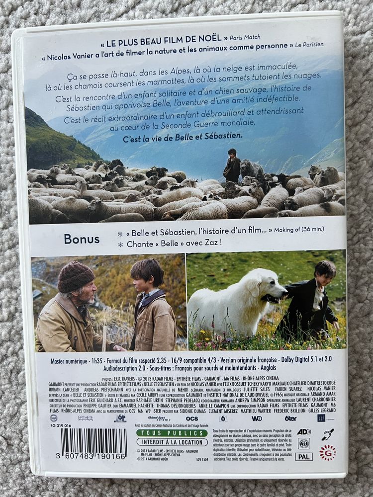 Dvd film limba franceza Belle et Sebastien