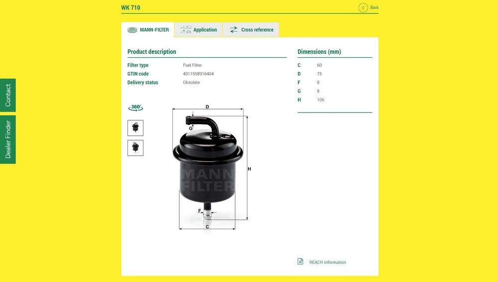 горивен филтър WK710