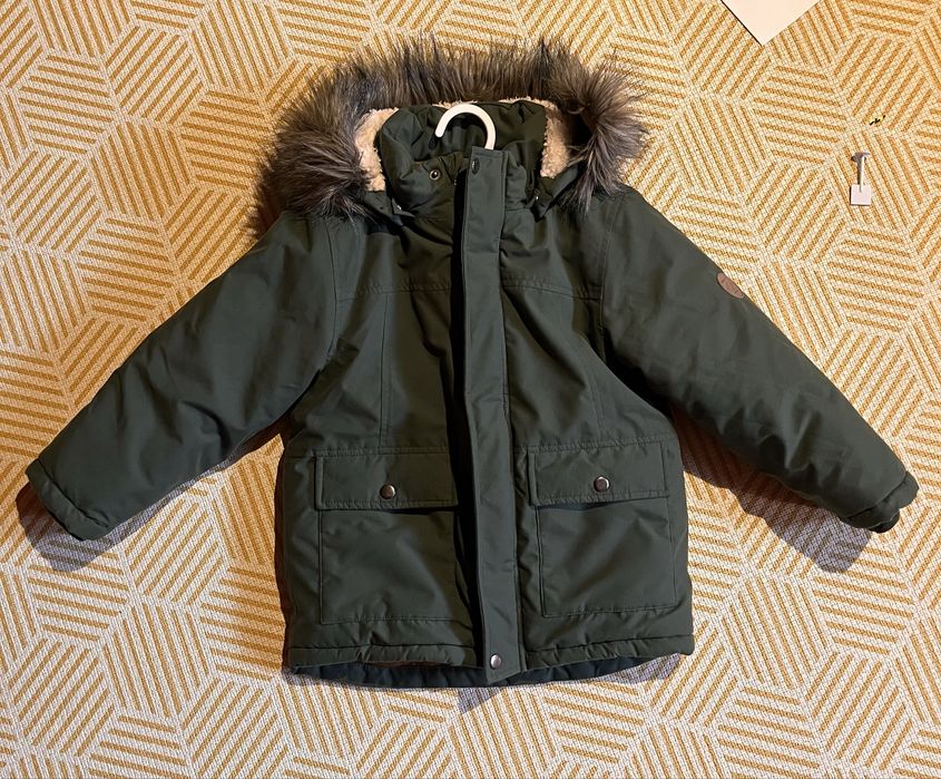 5 ani/110 - Haina geaca iarna groasa khaki nameit
