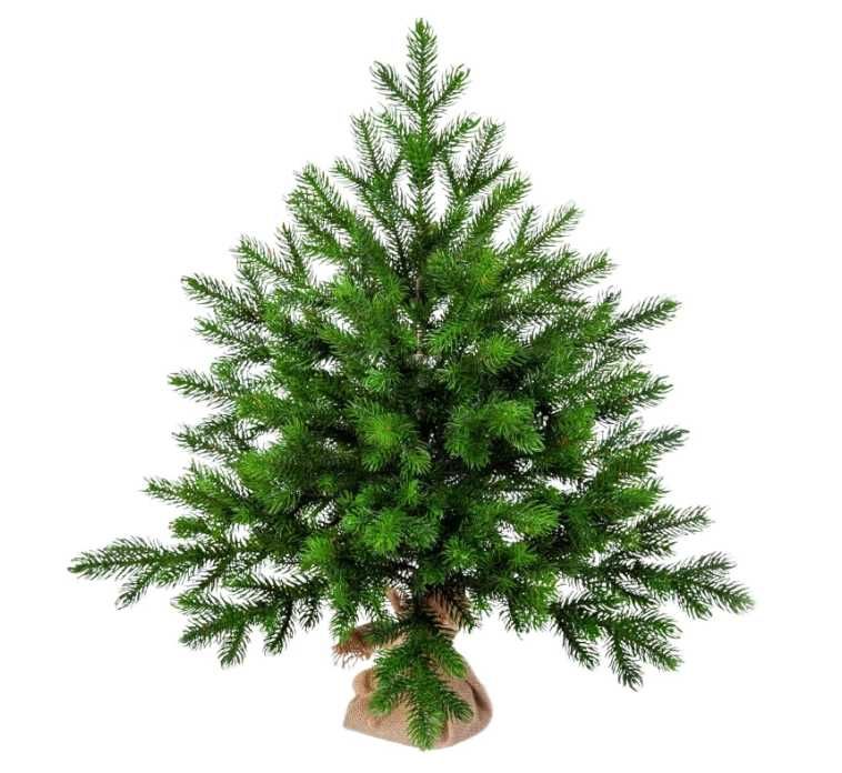 Brad artificial EveXmas 65 cm, 62 ramuri, suport și iută