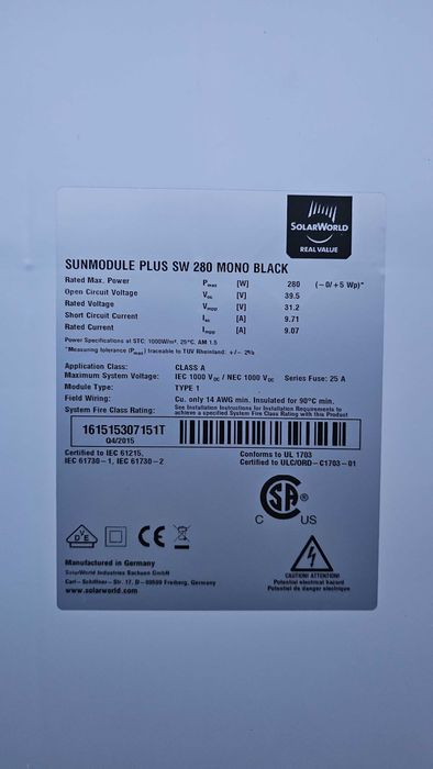 Panouri solare  280w