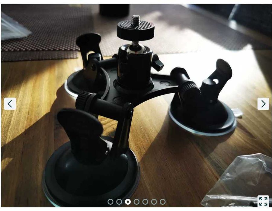 Ventuza tripla camera actiune GoPRO Hero insta360 masina auto strong