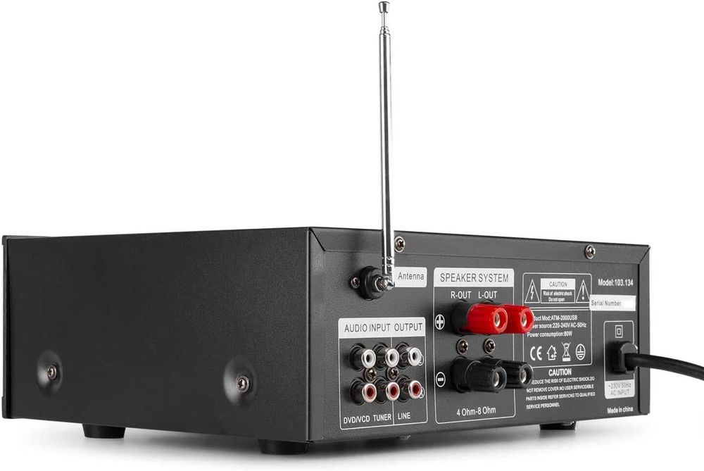 Amplificator audio digital karaoke Skytronic FM/USB/SD/Rem,RMS 2x50W