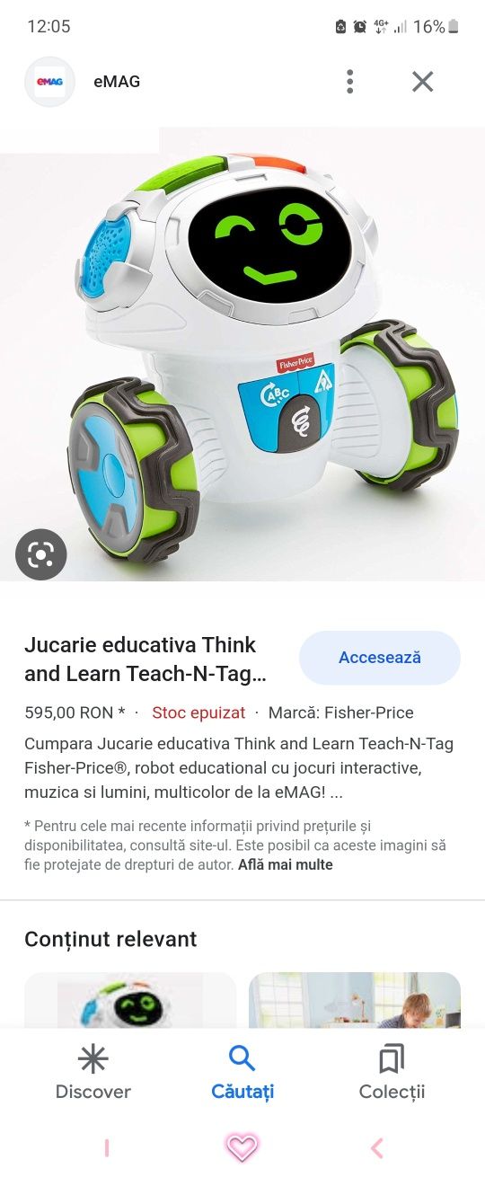 Jucarie educativa Think and Learn Teach-N-Tag Fisher-Price®,