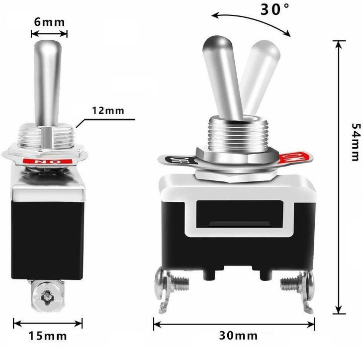 Intrerupator 15A 250V 20A 125V Switch. Nou ambalat!