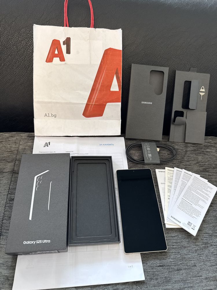 КАТО НОВ 512GB Samsung S25 Ultra A1 Гаранция 2027г. Gray / Сив