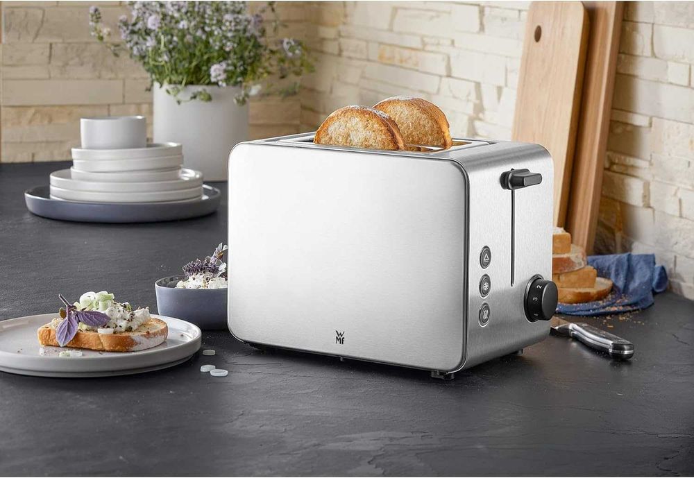 Тостер WMF Stelio, 900W, 7 нива на препичане, Неръждаема стомана