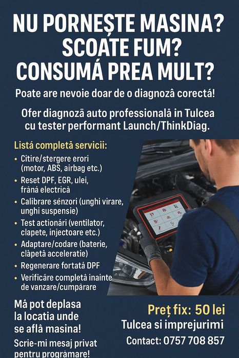 Tester / diagnoza auto / ștergere erori / activare funcții / codare