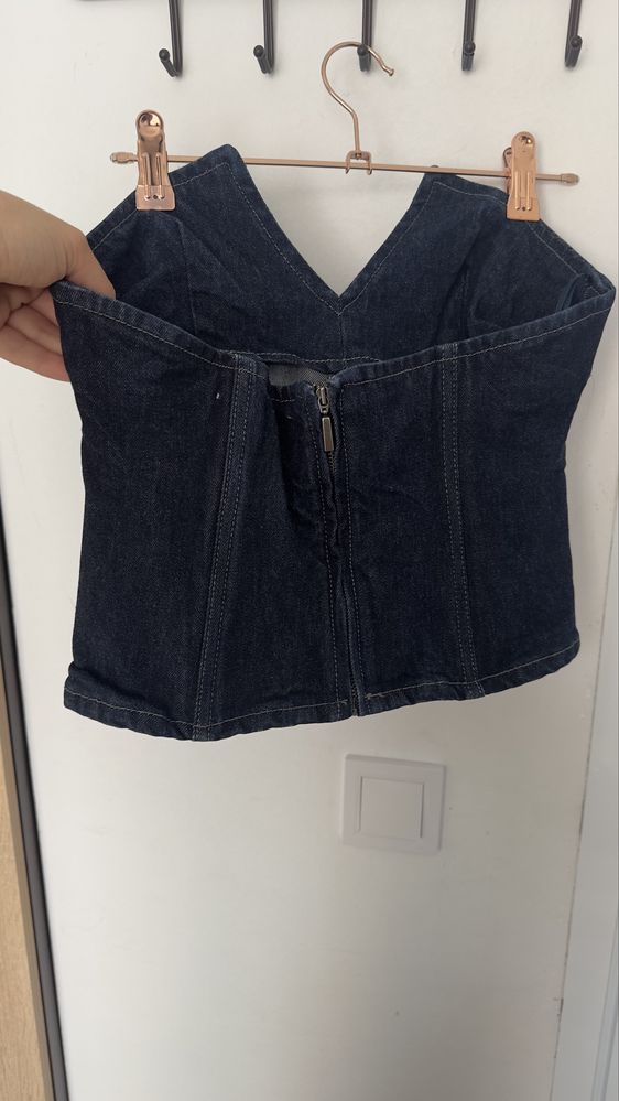 Деним бюстие Zara S