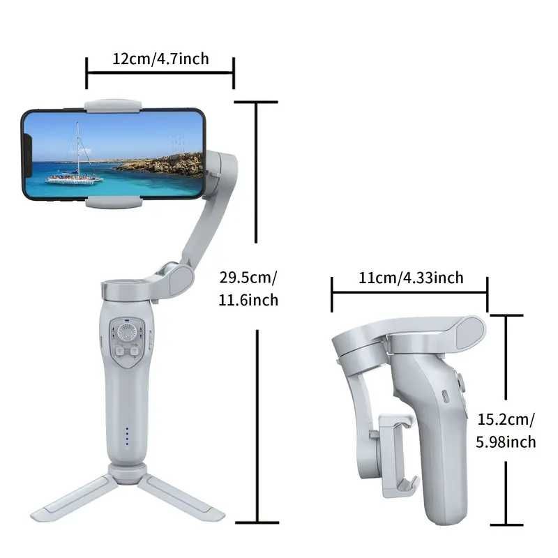 L7Cpro+ AI Smartphone Gimbal Stabilizer, 3-Axis Phone Stabilizer, RGB