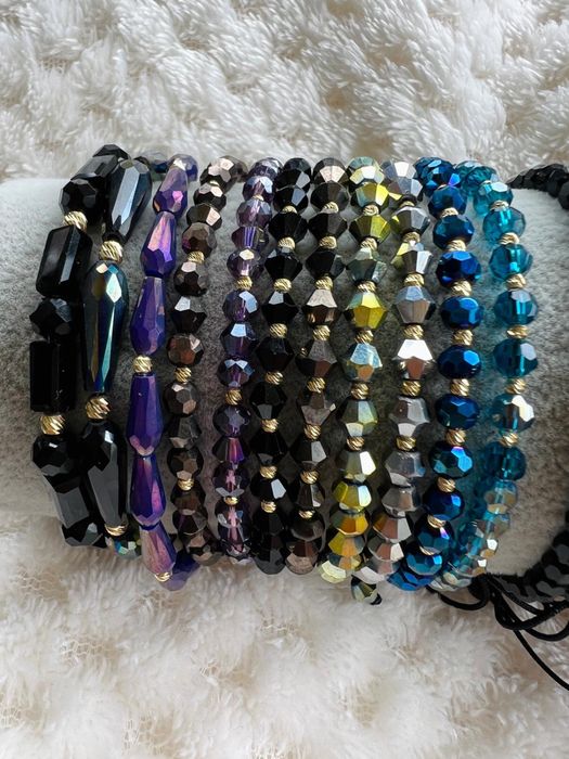 Bratari cu snur si bilute/pandantive aur 14k