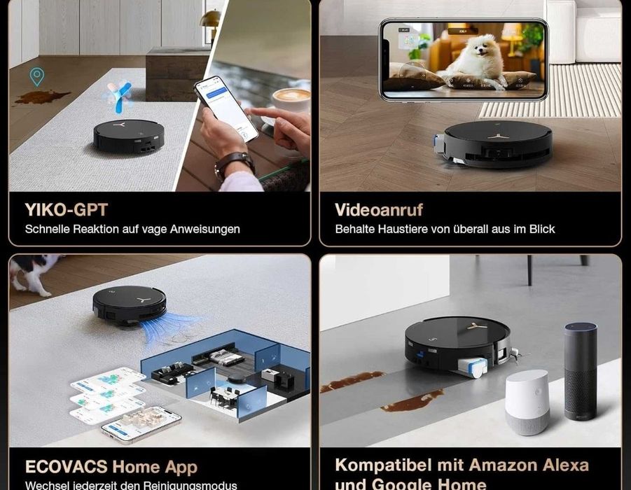 Робот прахосмукачка ECOVACS Deebot T50 Max Pro Omni