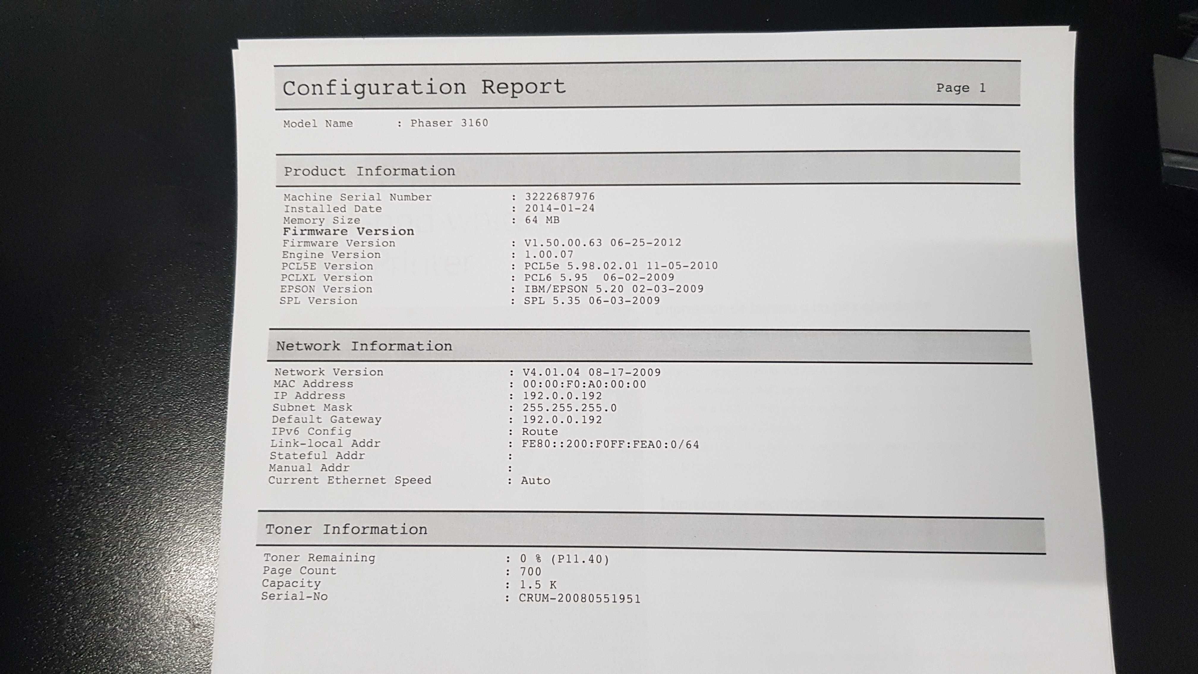 Xerox  Phaser 3160B