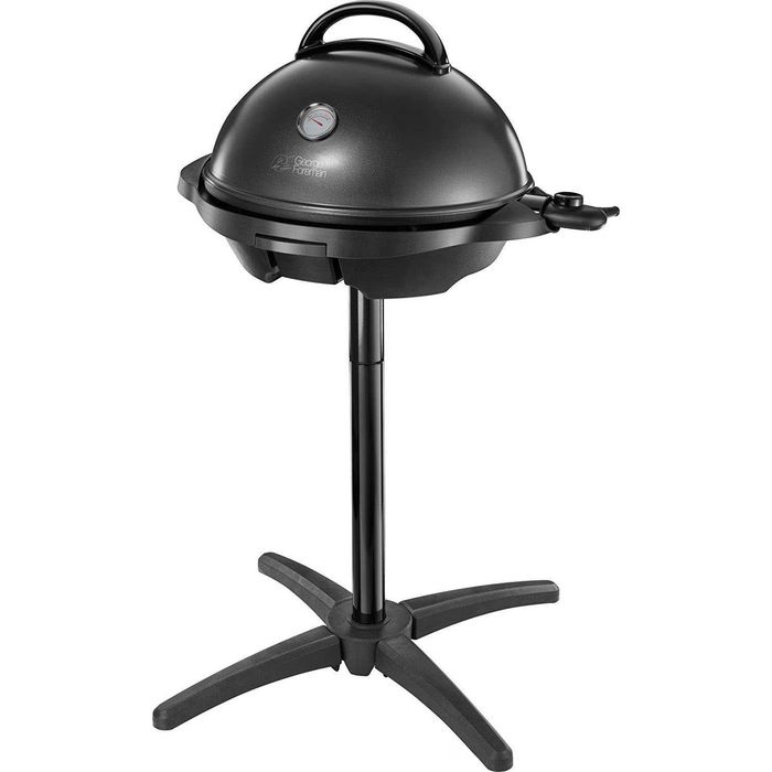 Grătar cu picioare, George Foreman, 2.400 W, Negru
