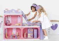 Кукольный домик для барби розовый