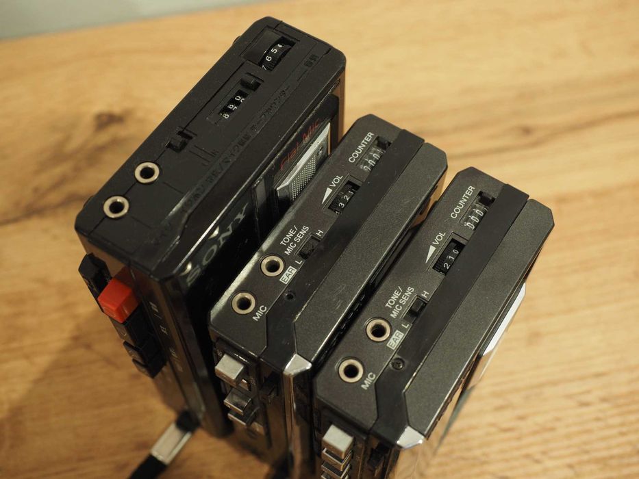 Lot de 3 casetofoane Sony TCM-9, TCM-19 - walkman, player retro