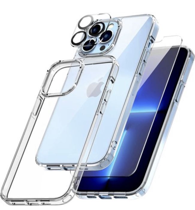 Iphone 13/14/15 PRO MAX Husa TPU Protect + Folie Camera + Folie Sticla