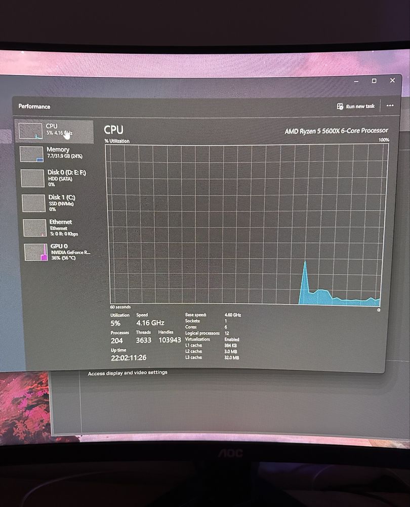 PC Gaming Geforce RTX 3060TI, Ryzen 5 5600X + Monitor 240hz