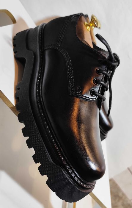 Pantofi derby 42 42.5 lace up ZARA NOI piele naturala moale