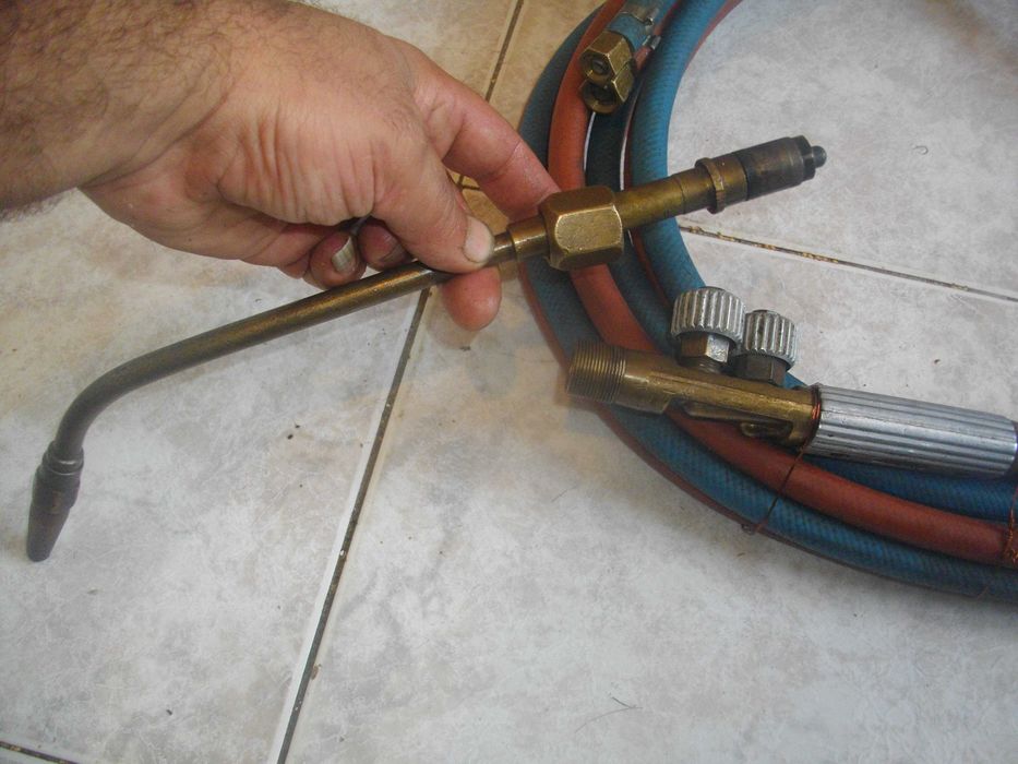 52см Оксиженна ацетиленова горелка PREGO немска старо качество маркучи